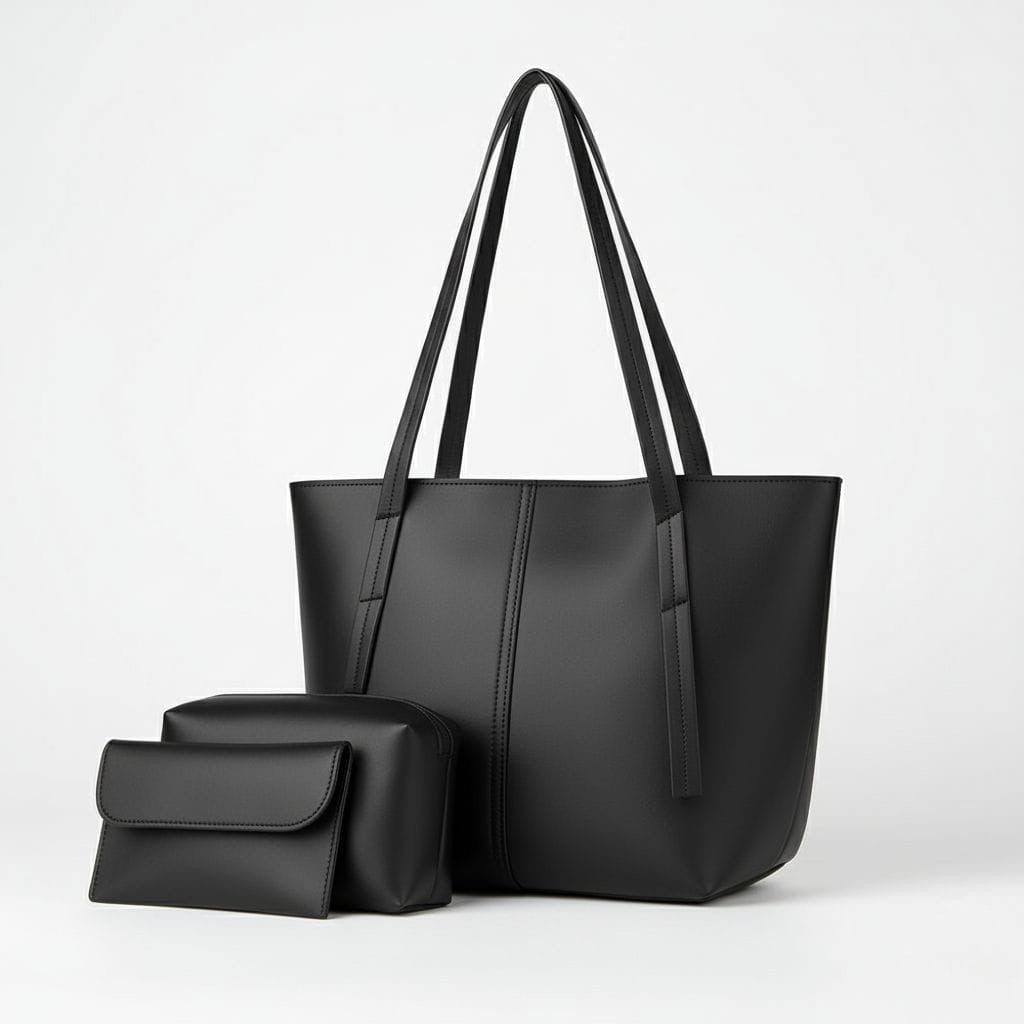 The Nara Tote (3pc Set) - Black