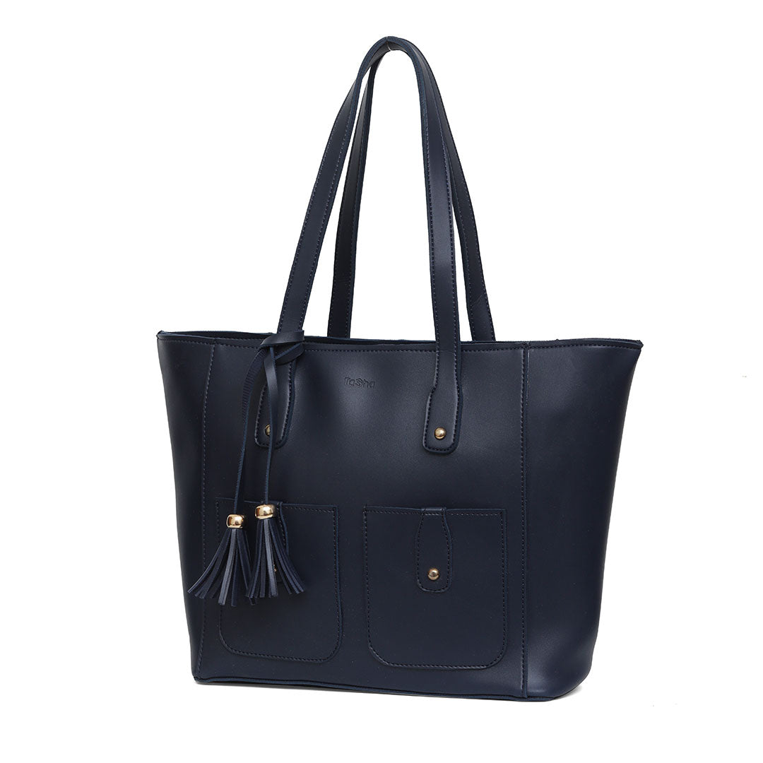 Signature Tote Bag - Navy Blue