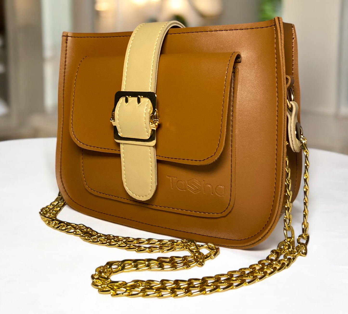 Mini ICONIC Crossbody Bag (Brown)