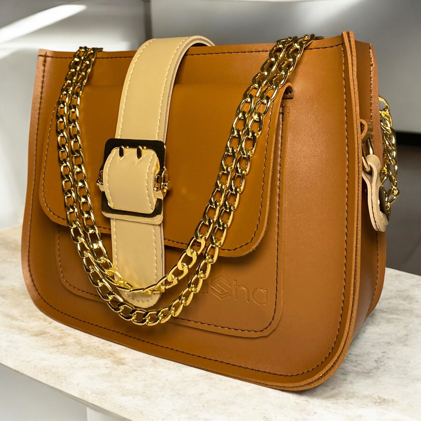 Mini ICONIC Crossbody Bag (Brown)