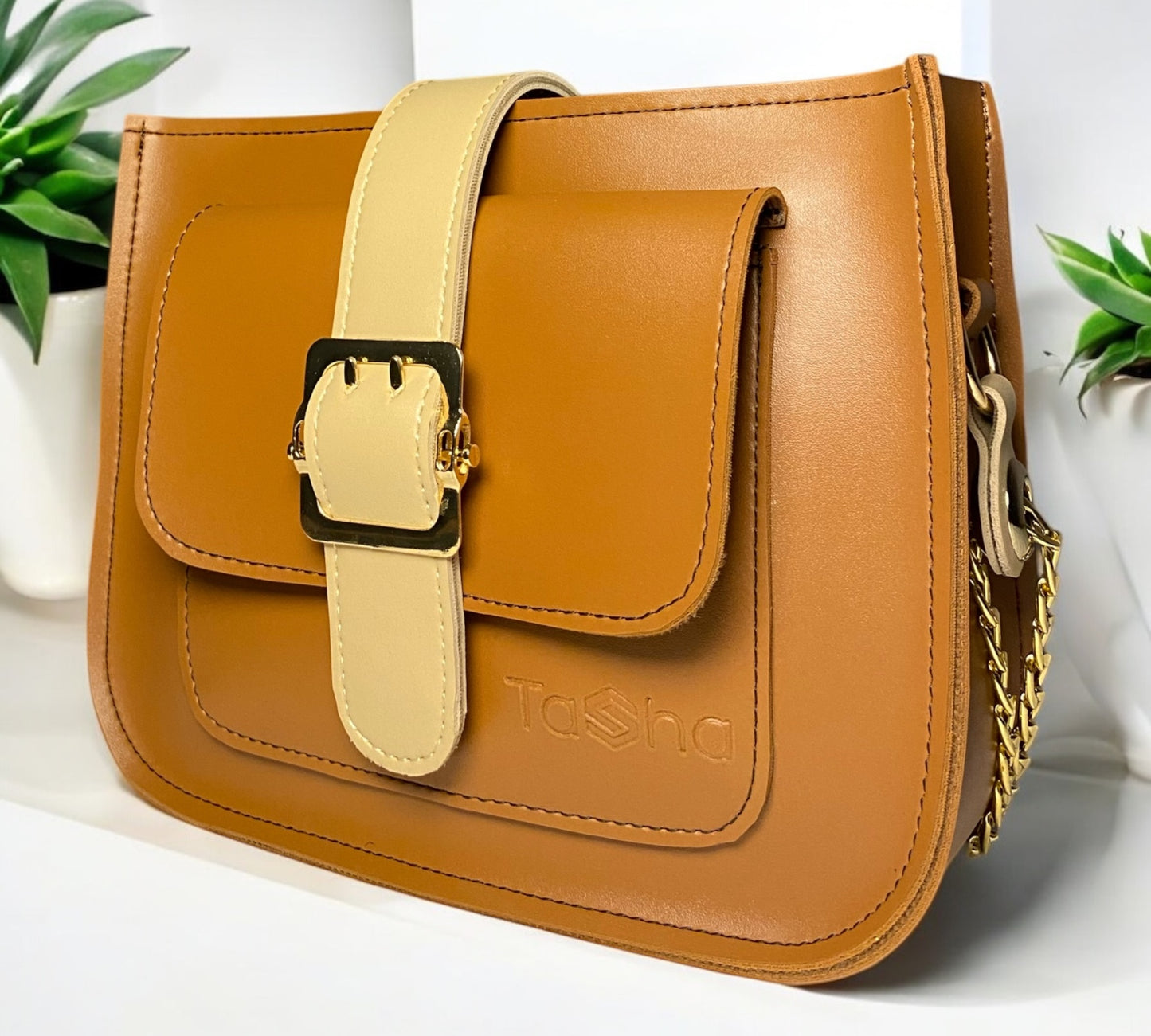 Mini ICONIC Crossbody Bag (Brown)
