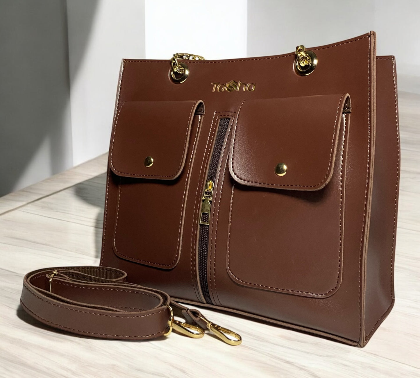 On-The-Go Hand Bag (Brown)