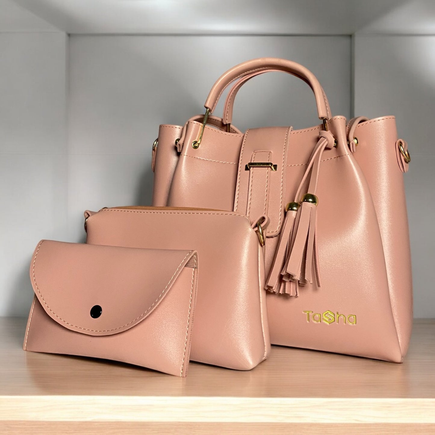 All-in-one - 3PC Bag Set (Pink)