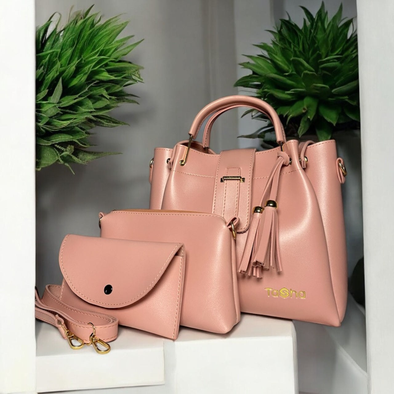 All-in-one - 3PC Bag Set (Pink)