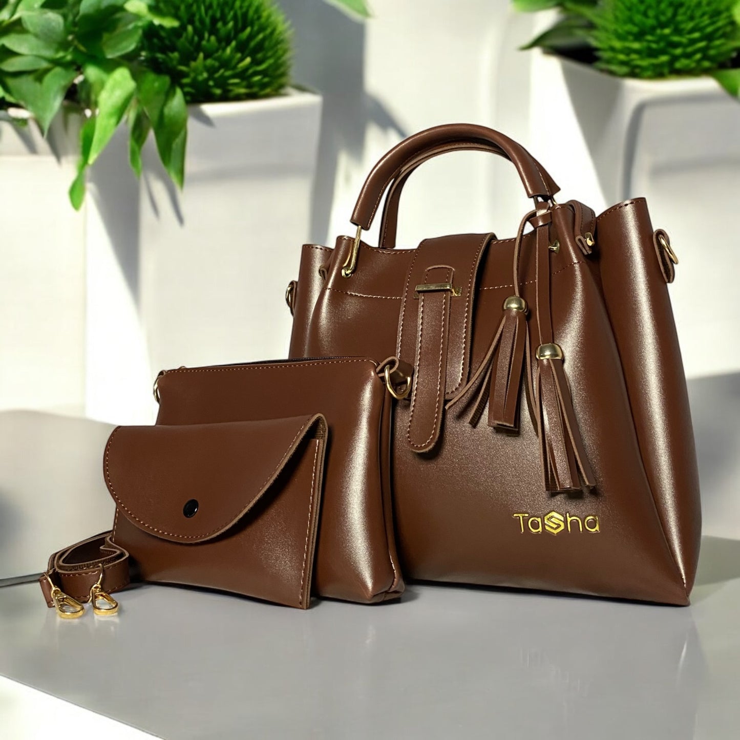 All-in-one - 3PC Bag Set (Brown)