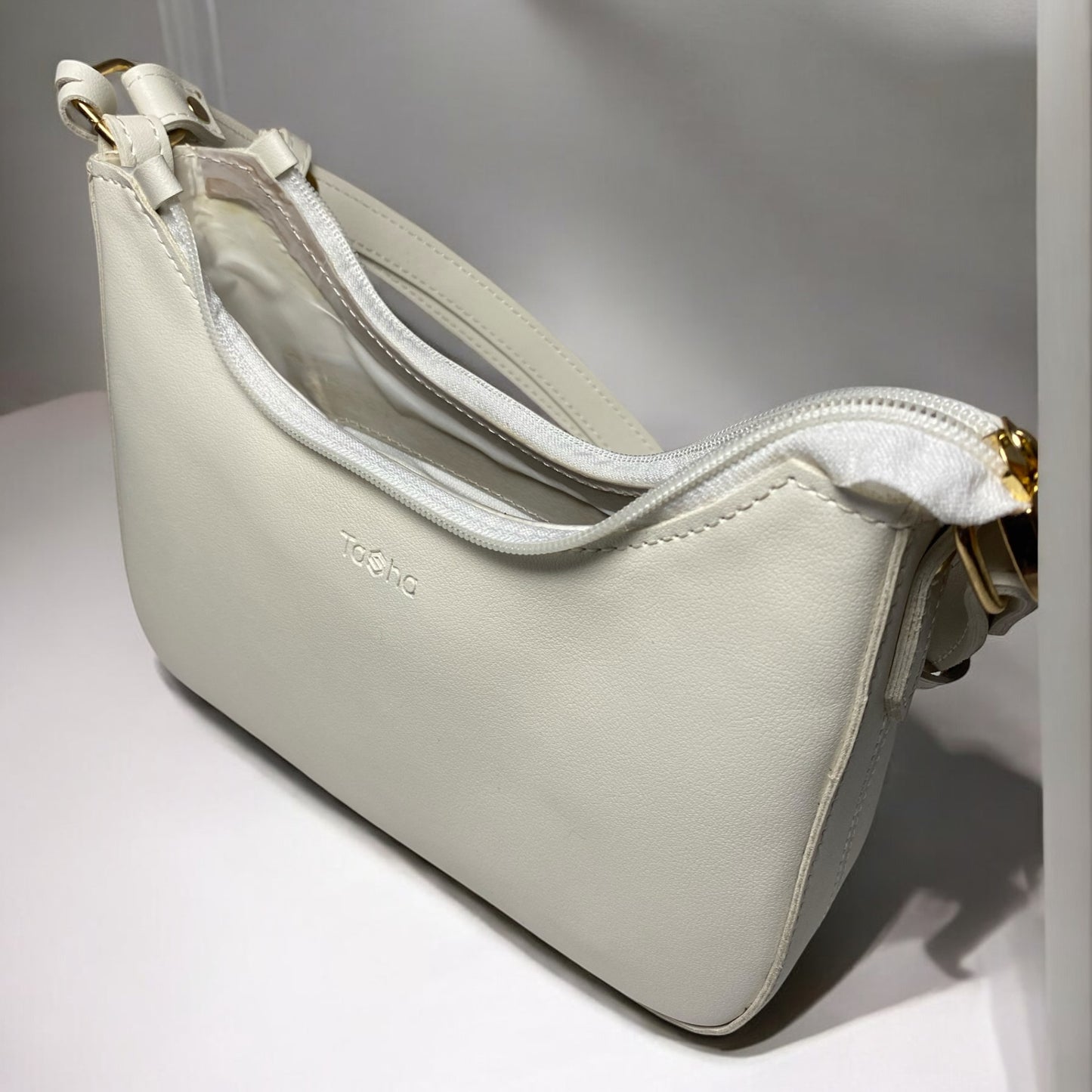 TASHA BAGUETTE - Ivory White