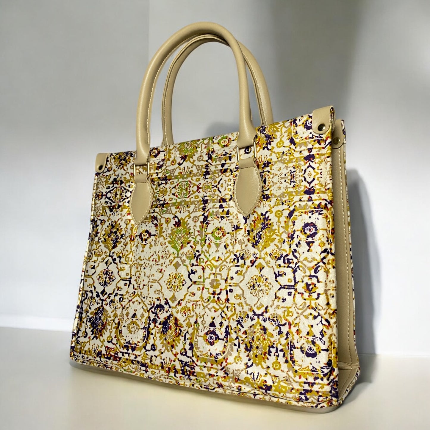 Premium Tote Bag - ROSHAN BEIGE