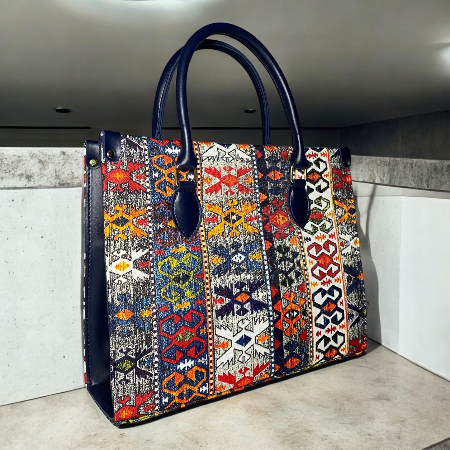 Premium Tote Bag - ROSHAN DARK BLUE
