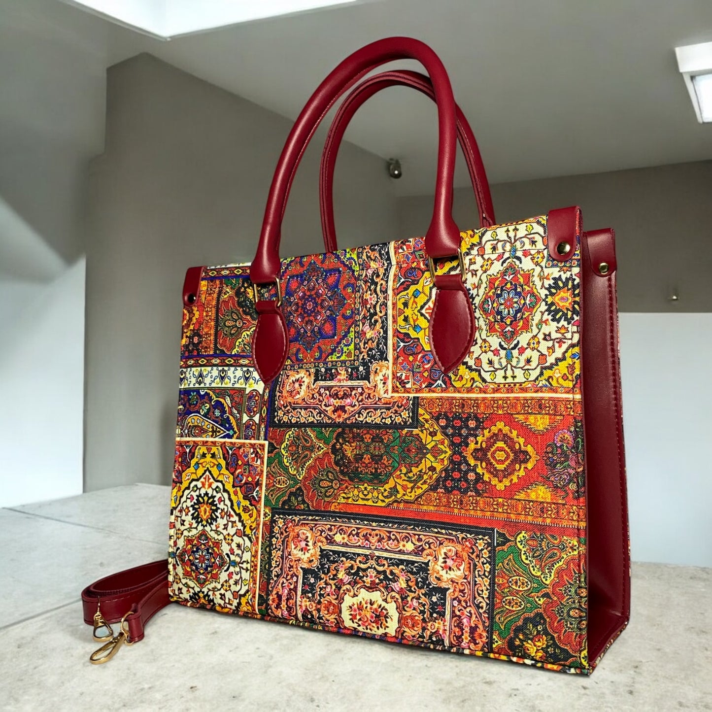 Premium Tote Bag - ROSHAN MAROON