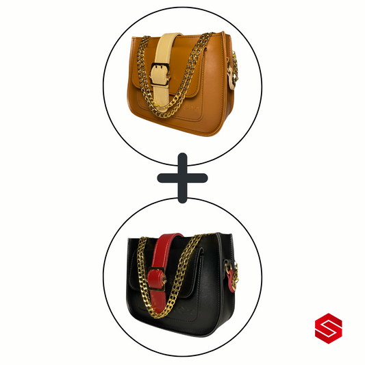 Tasha's (DUO DEAL) - ICONIC Crossbody (BROWN + BLACK)