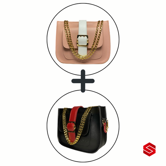 Tasha's (DUO DEAL) - ICONIC Crossbody (PINK + BLACK)