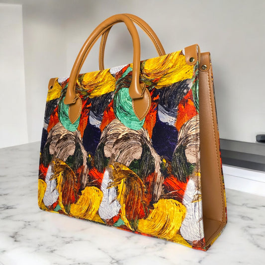Roshan Premium Tote Bag - Rainbow Brown