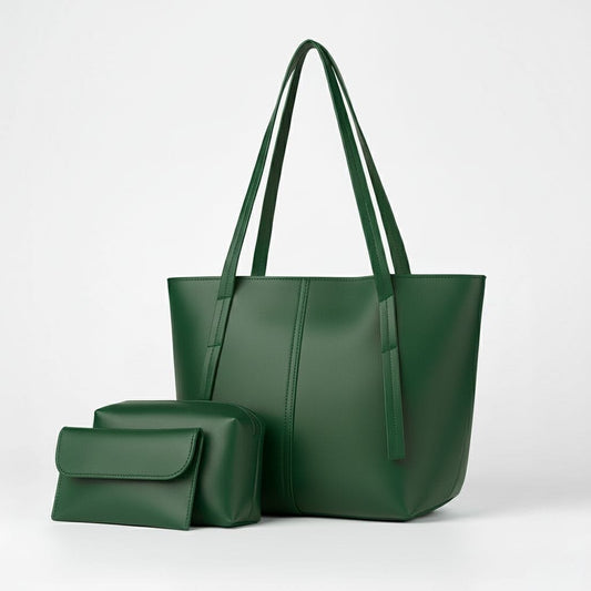The Nara Tote (3pc Set) - Green